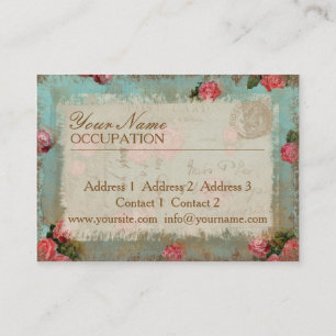 Vintage Flower Paper - Business Card
