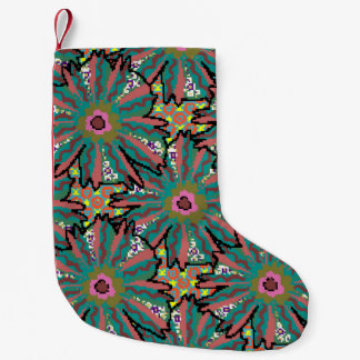 Vintage flower pattern. Doodle style,  spring flor Small Christmas Stocking