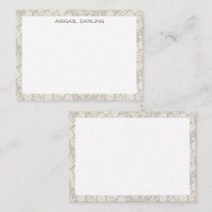 Vintage Flower Pattern Grey Card