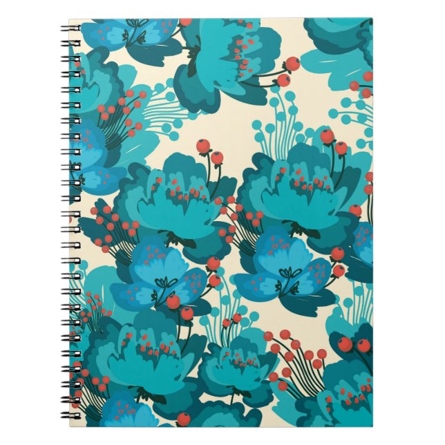 Vintage flower pattern notebook (Front)