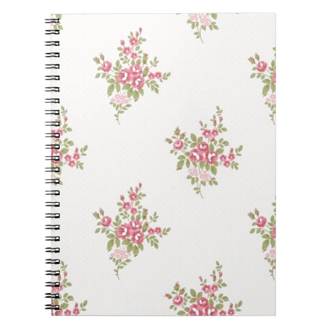Vintage Flower Pattern Notebook (Front)