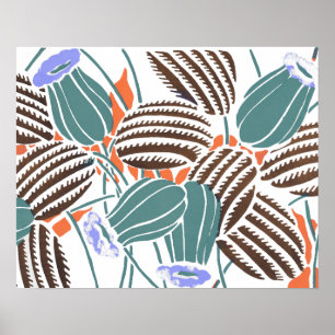 Vintage flower patterns A Small Poster
