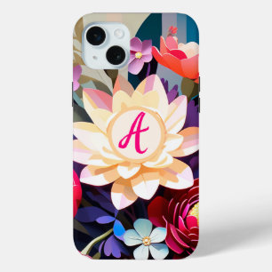 Vintage Flower Personalised iPhone 15 Mini Case