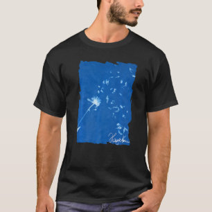 Vintage Flower Petals Fashion Women Men Blue T-Shirt