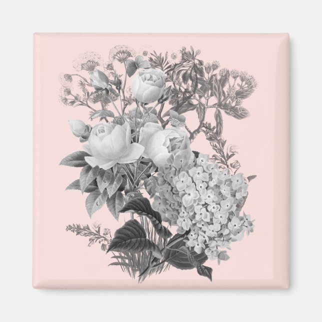 Vintage Flower Print Magnet (Front)