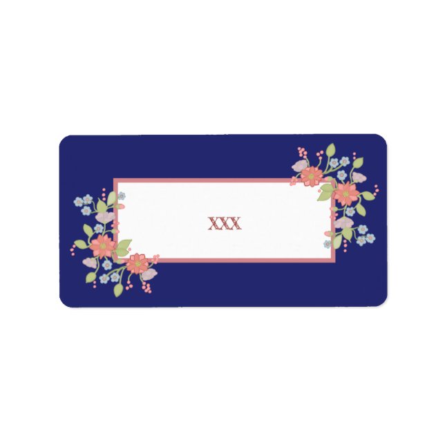 Vintage flower ring label (Front)