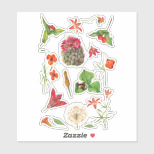 Vintage Flower Scrapbook Stickers