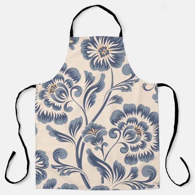 Vintage flower seamless pattern element. Elegant t Apron (Front)
