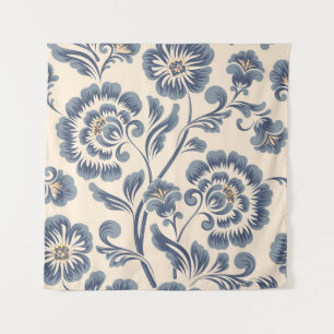 Vintage flower seamless pattern element. Elegant t Tapestry