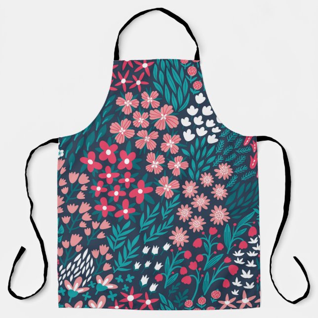 Vintage flower seamless pattern. Endless repeated  Apron (Front)