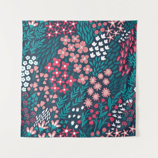 Vintage Flower Seamless Texture. Tapestry (Front)
