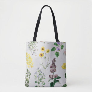 Vintage flower set tote bag