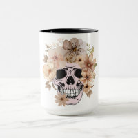 VINTAGE FLOWER SKULL