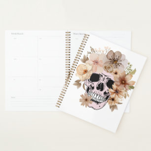 VINTAGE FLOWER SKULL PLANNER