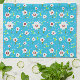 Vintage Flower Tea Towel