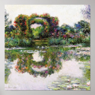 Vintage Flowering Arches Giverny Claude Monet Poster