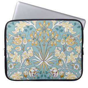 Vintage flowers and foliage seamless pattern on li laptop sleeve