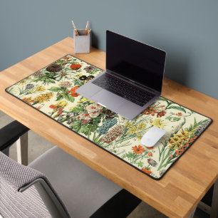 Vintage Flowers Antique Botanical Floral Desk Mat