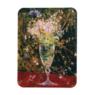 Vintage flowers blue Maria Wiik Linnea Borealis Magnet