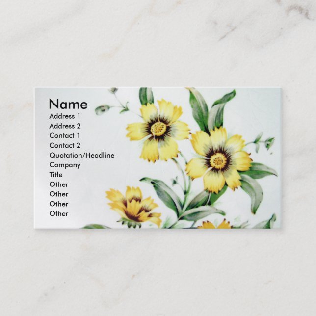Vintage Flowers Business Card (Front)