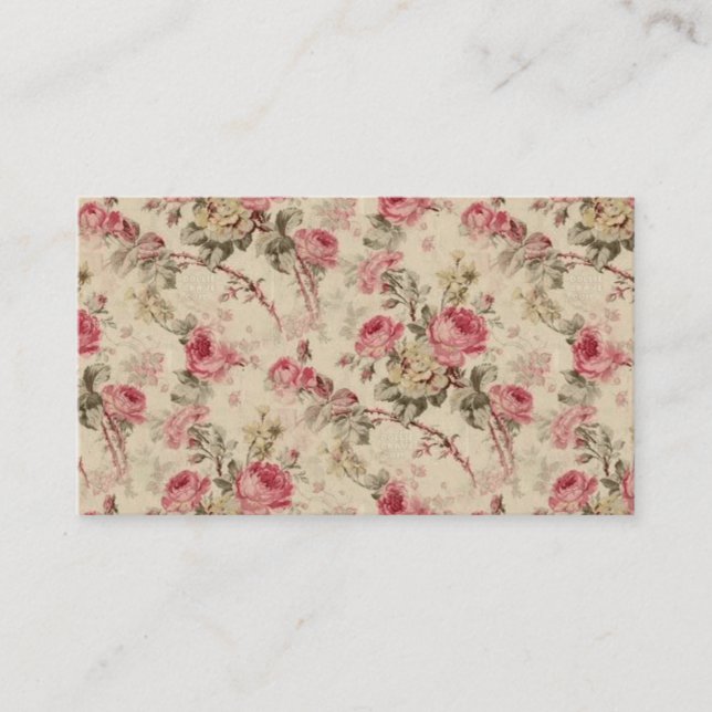 Vintage Flowers Business Card (Front)