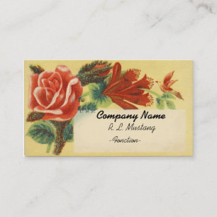Vintage Flowers Business card template