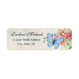 Vintage Flowers Butterfly Garden Nature Floral
