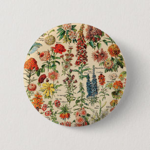 Vintage Flowers Button