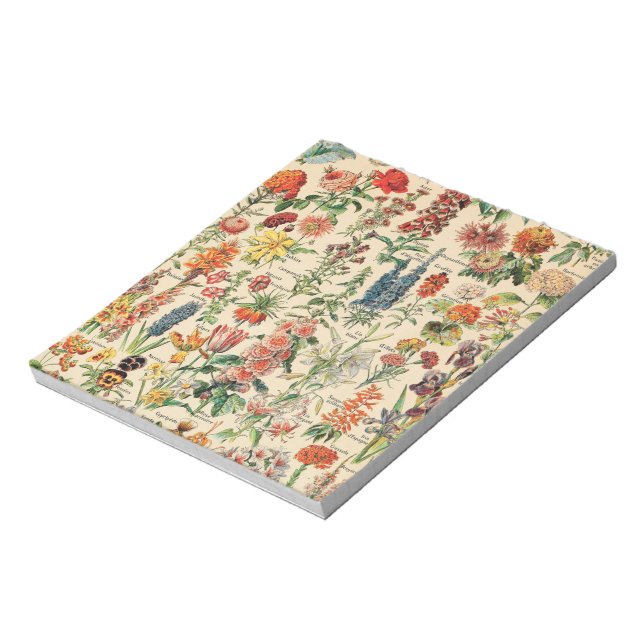 Vintage Flowers by Adolphe Millot Notepad (Rotated)