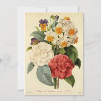 Vintage Flowers, Camellias and Narcissus, Redoute