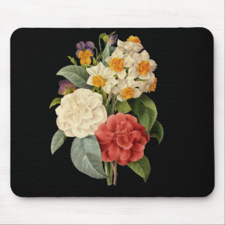Vintage Flowers, Camellias and Narcissus, Redoute Mouse Pad