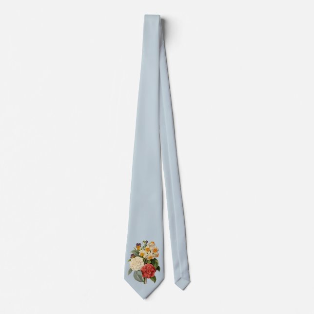 Vintage Flowers, Camellias and Narcissus, Redoute Tie (Front)