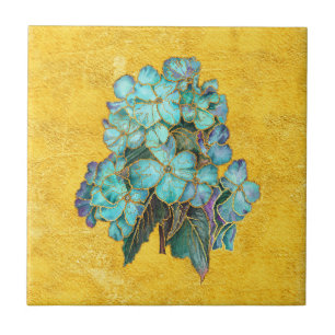 Vintage flowers ceramic tile