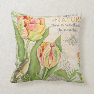 Vintage flowers cushion