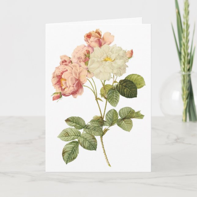 Vintage Flowers custom greeting card 2 (Front)