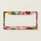 Vintage Flowers Custom License Plate Frame