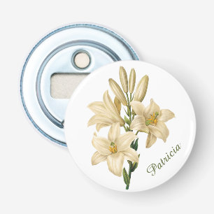 Vintage Flowers custom monogram bottle opener 1