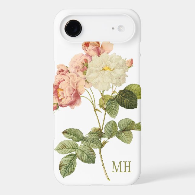 Vintage Flowers custom monogram phone cases 2 (Back)
