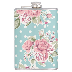 Vintage flowers design hip flask