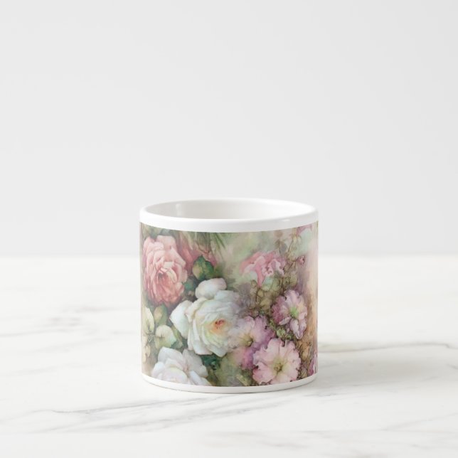 Vintage Flowers Espresso Cup (Front)