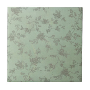 Vintage Flowers Floral Retro Pattern Design   Tile