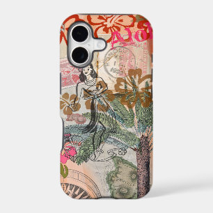 Vintage Flowers Hula Colourful Hawaiian Tropical