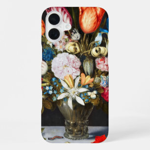 Vintage Flowers in a Glass by Ambrosius Bosschaer iPhone 16 Plus Case