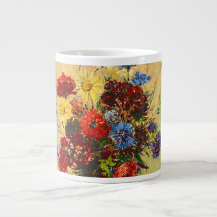 Vintage Flowers in a Vase (1910) by Odilon Redon Large Coffee Mug