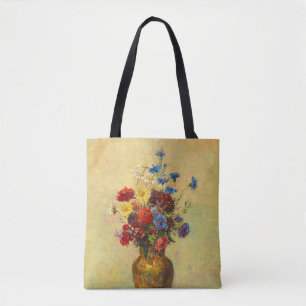 Vintage Flowers in a Vase (1910) by Odilon Redon Tote Bag