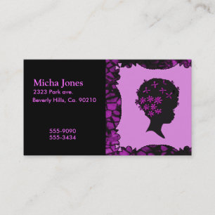 Vintage Flowers In Afro Business Card