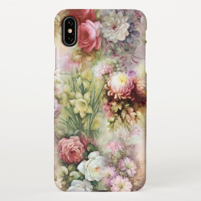Vintage Flowers iPhone Case (Back)