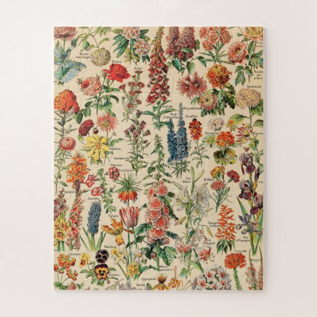 Vintage Flowers Jigsaw Puzzle (Vertical)