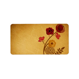 Vintage flowers Label