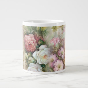 Vintage Flowers Large Coffee Mug